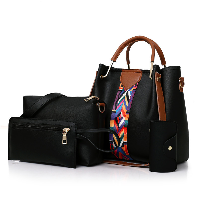 Women's Fashionable And Versatile Single Shoulder Crossbody Handbag — Black