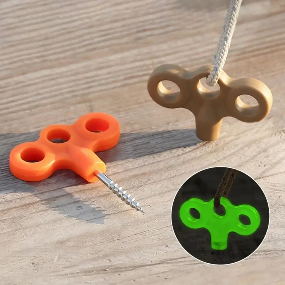 Screw-in rope anchors with three tie holes, pack of 2 — representative supplier photograph