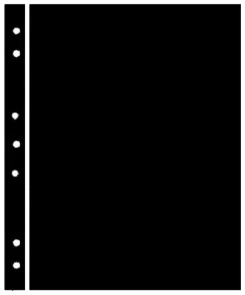 Hagner Stock Sheets 1 Row Black One Sided