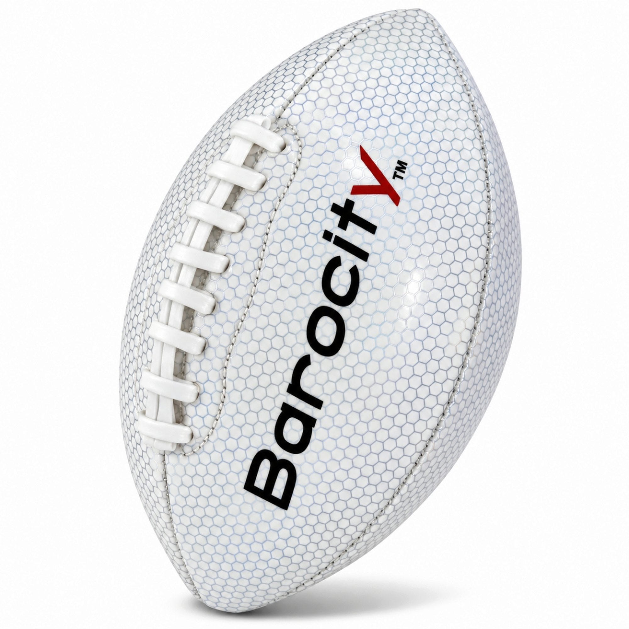 Barocity White Reflective Rainbow Hex Pattern Football Size 6 (pack of 7)