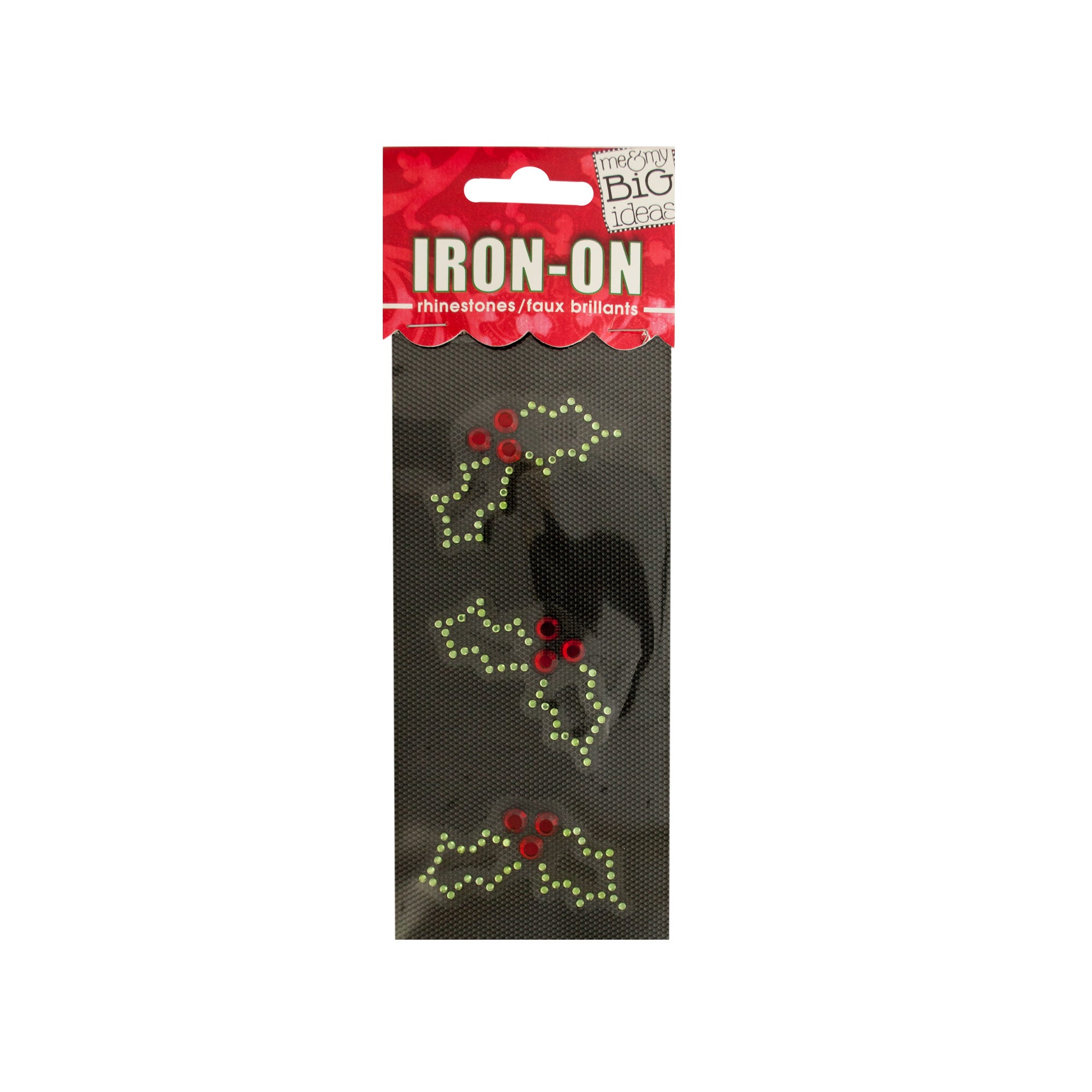 Bulk 78-Pack: Holly Rhinestone Iron-On Transfer
