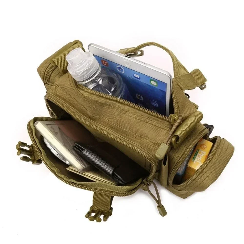 Outdoor waist pack with bottle pocket and webbing, 3 to 5 litres — representative supplier photograph