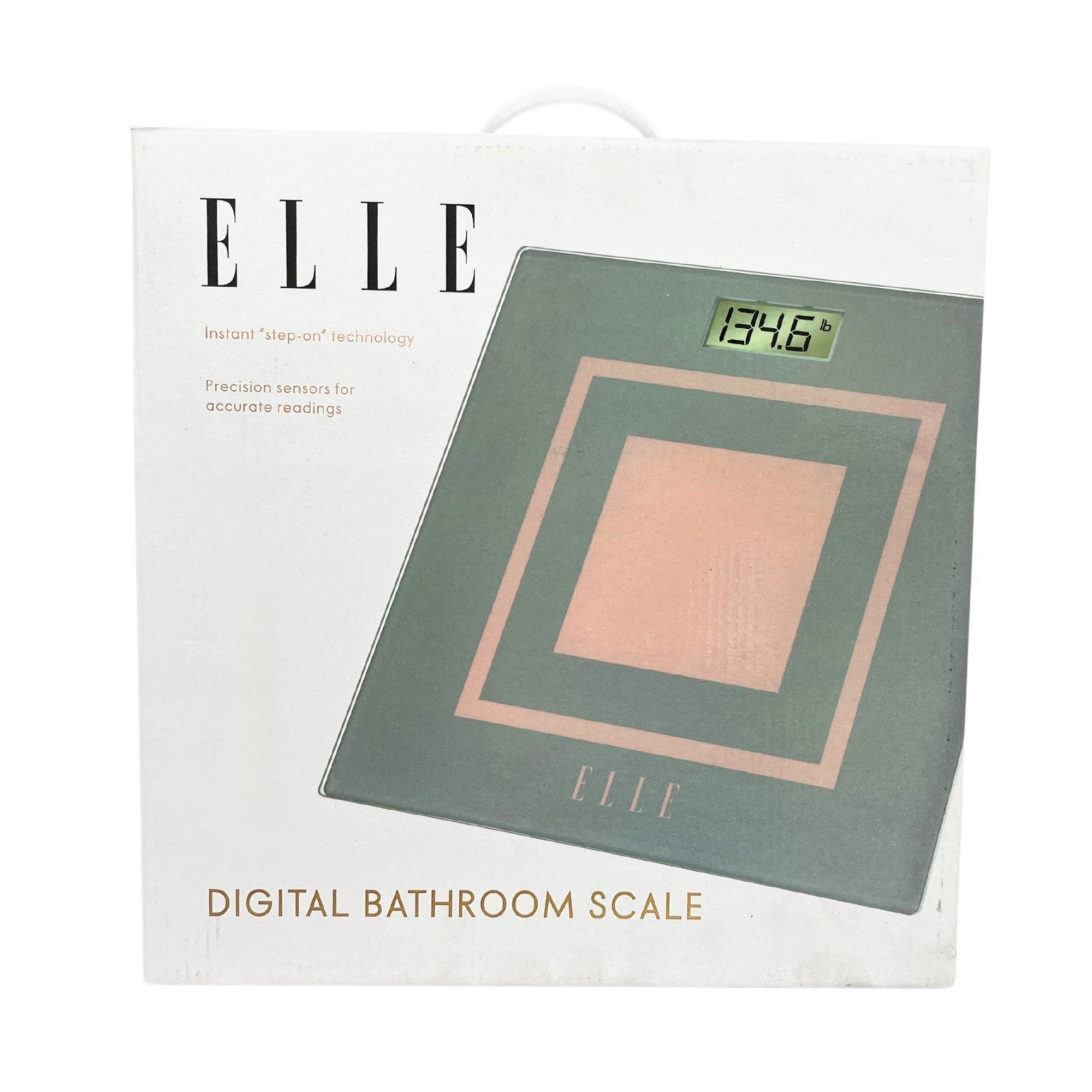 ELLE Precision Digital Bathroom Scale in Sage & Rose Gold (pack of 4)