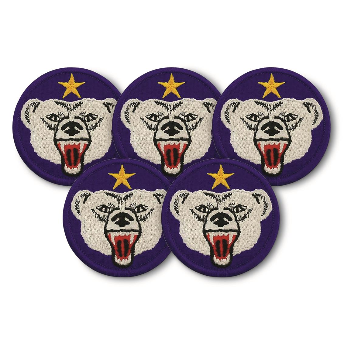U.S. Army Surplus Alaska Defense Command Patch, 5 Pack, New — Blue / five patches