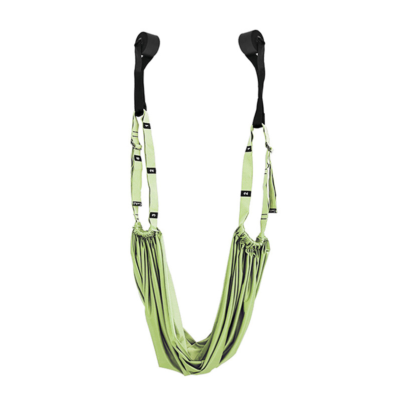 Fitness Hip Stretch Yoga Belt Inverted Rope Pull Stretch Belt Split Lower Waist Trainer — Green