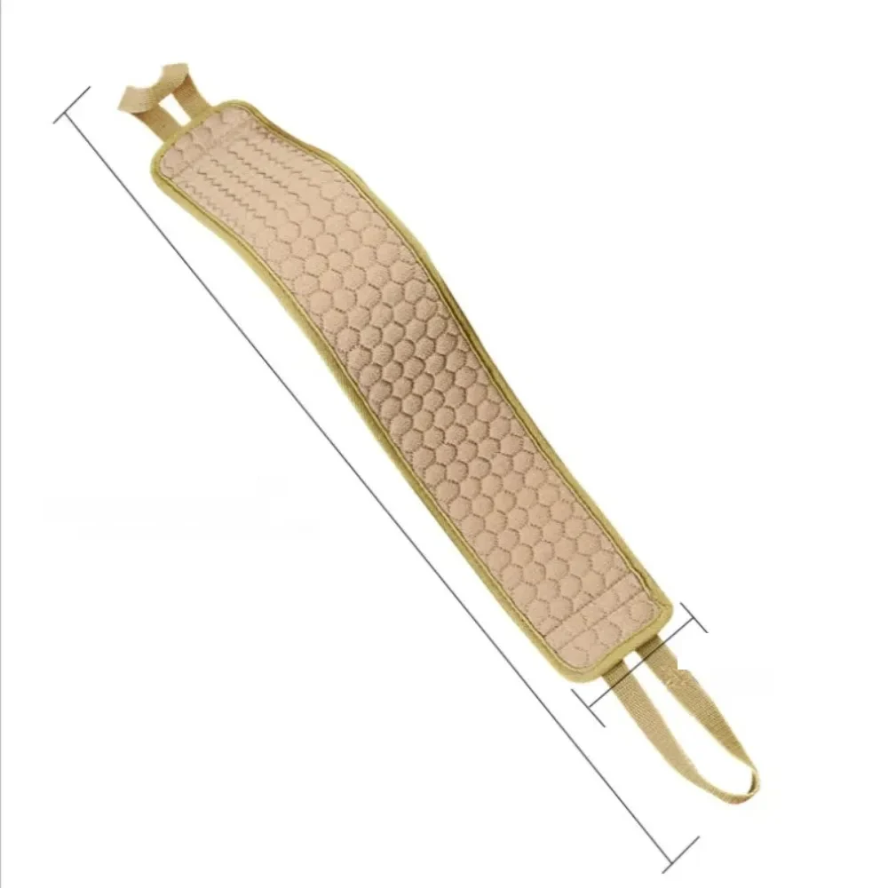 Exfoliating back scrubber strap with handles — representative supplier photograph