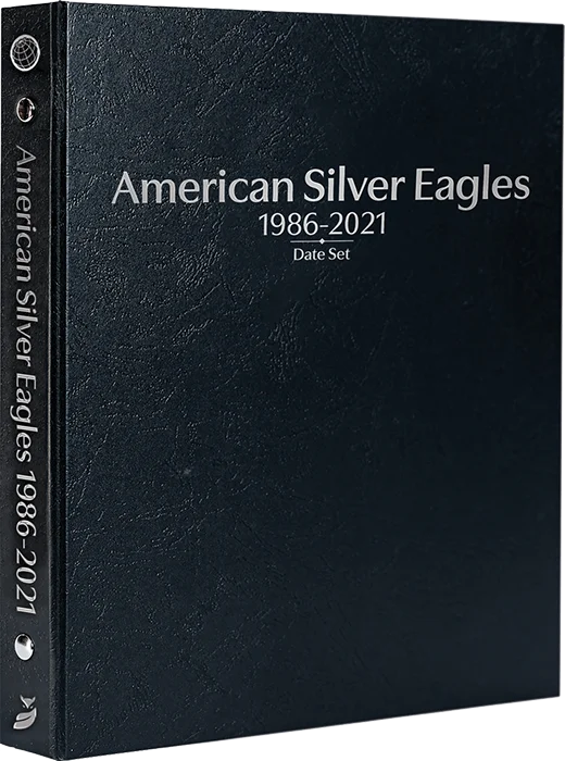 American Silver Eagles 1986-2021, Date Set P, S, & W (Black)