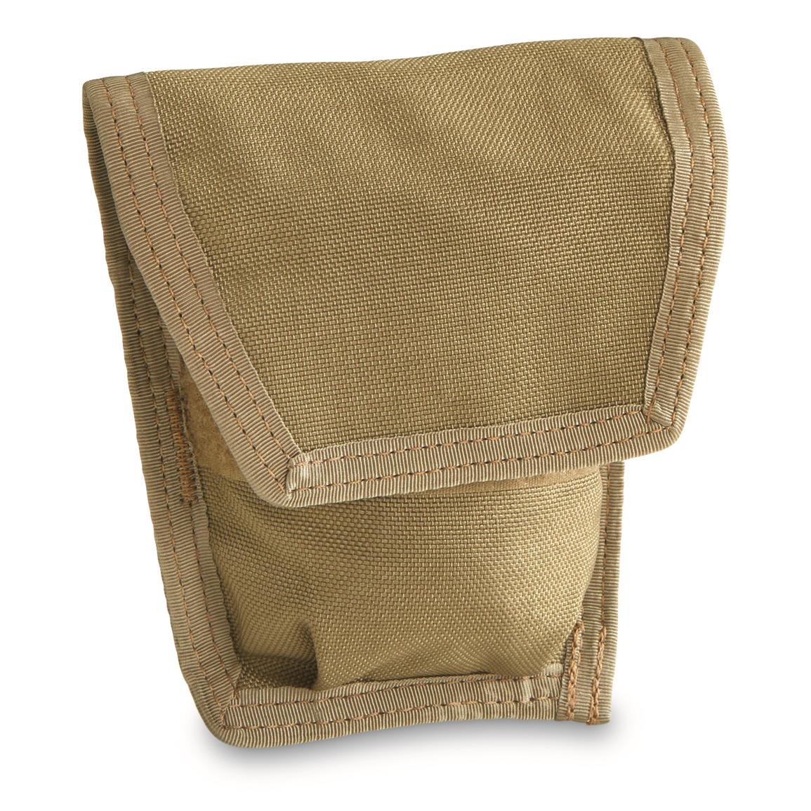 U.S. Military Surplus FireForce Modular Double Handcuff/Equipment Pouch, New — Tan