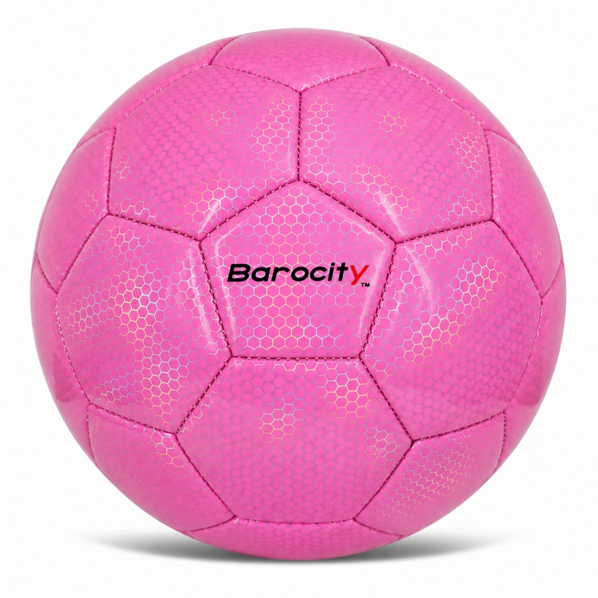 Barocity Pink Reflective Rainbow Hex Pattern Size 5 Soccer Ball (pack of 7)