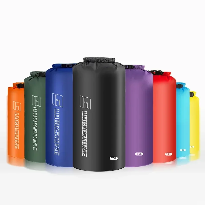Roll-top waterproof dry bag, 8 or 25 litres — representative supplier photograph