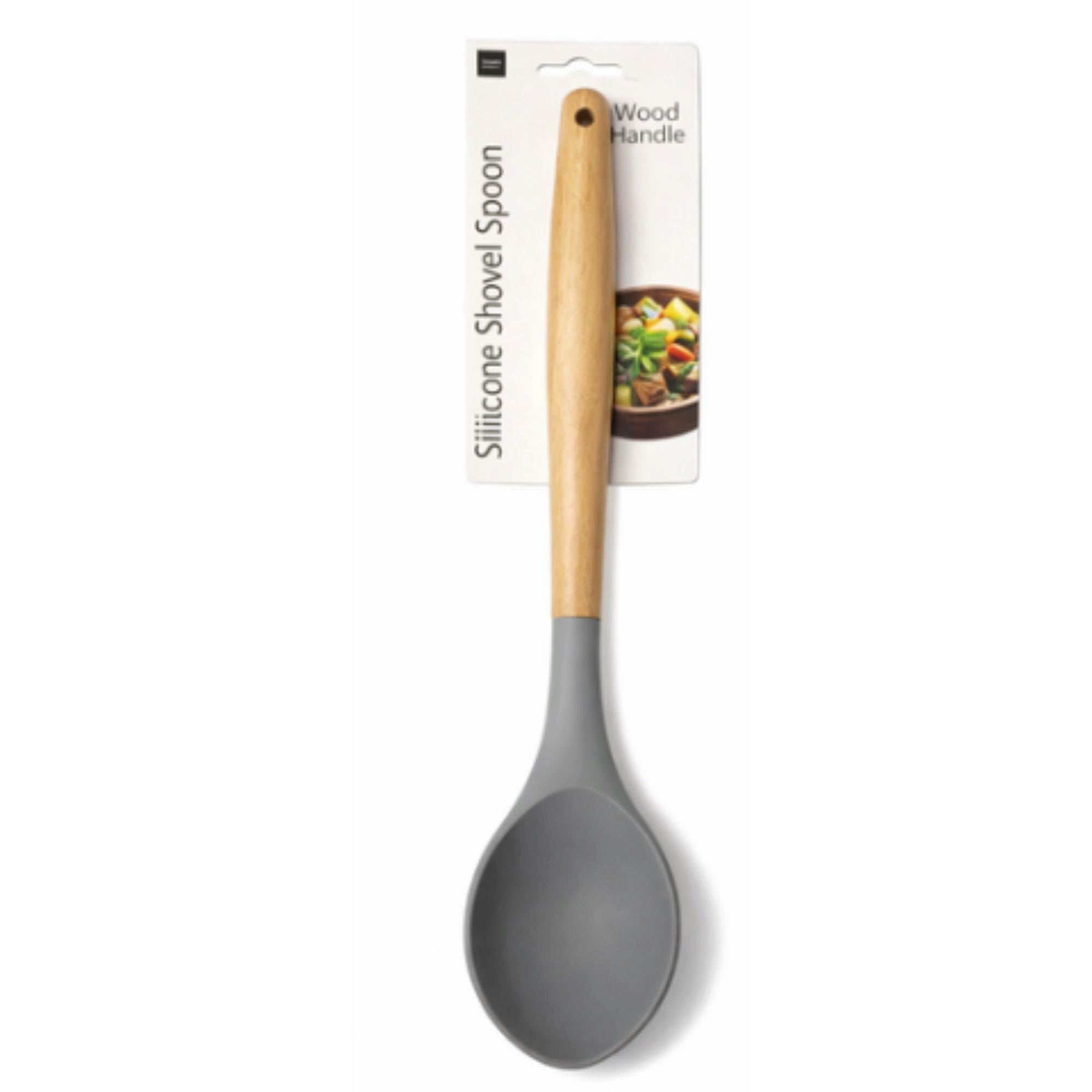 Bulk 24-Pack: Silicone Cooking Spoon with Wooden Handle
