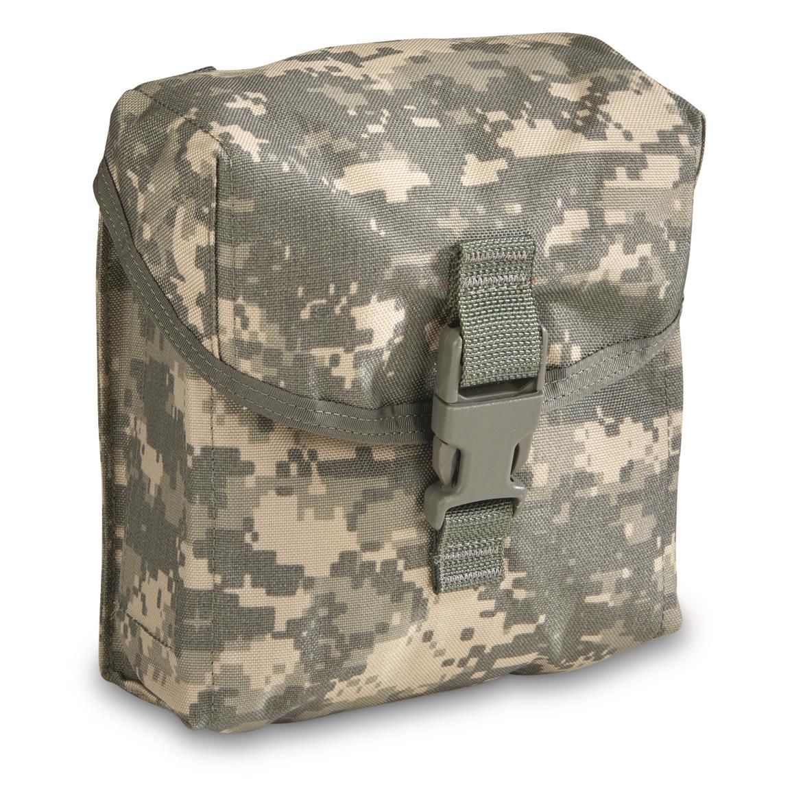 U.S. Military Surplus FireForce Modular 200-rd. SAW Pouch, New — Camo Green