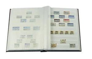 Hard Cover Stockbook with 32 White Pages and Glassine Interleaves (Black Cover) - L4/16S