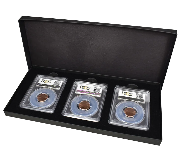 3 Slab Paperboard Certified Coin Gift Box