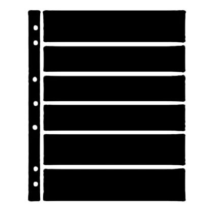 Hagner Stock Sheets 6 Row Black One Sided