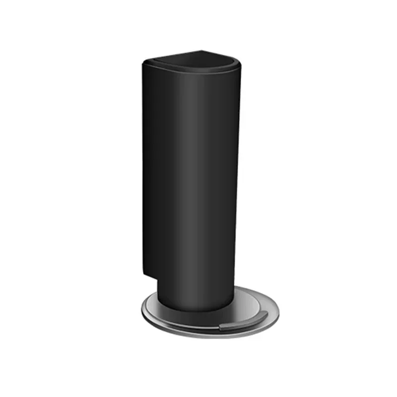 Magnetic floor door stop, stick-on or screw-fix, black — representative supplier photograph