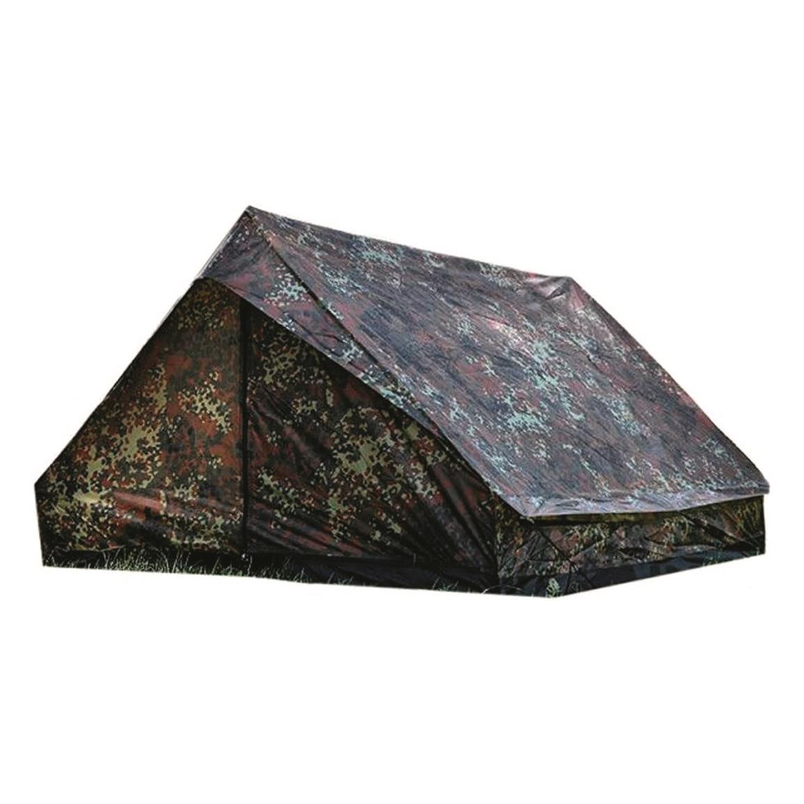 Mil-Tec 2-Man Super Mini Pack Tent, Flecktarn Camo