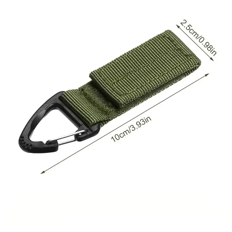 MOLLE webbing key clip with carabiner, single or pack — representative supplier photograph