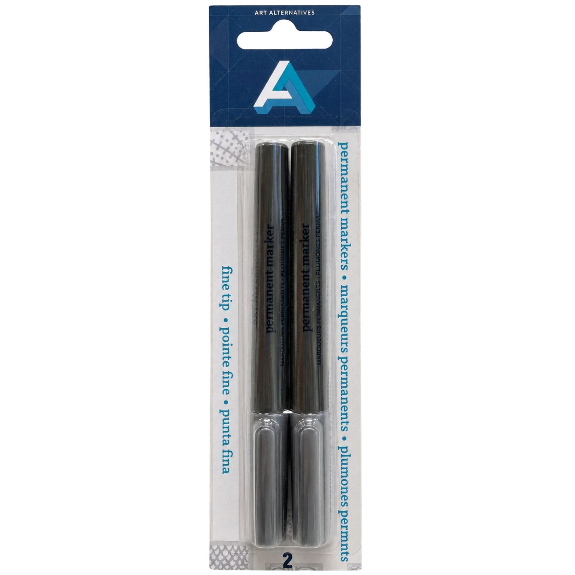 Bulk 36-Pack: Art Alternatives 2 Pack Fine Tip Permanent Markers in Silver