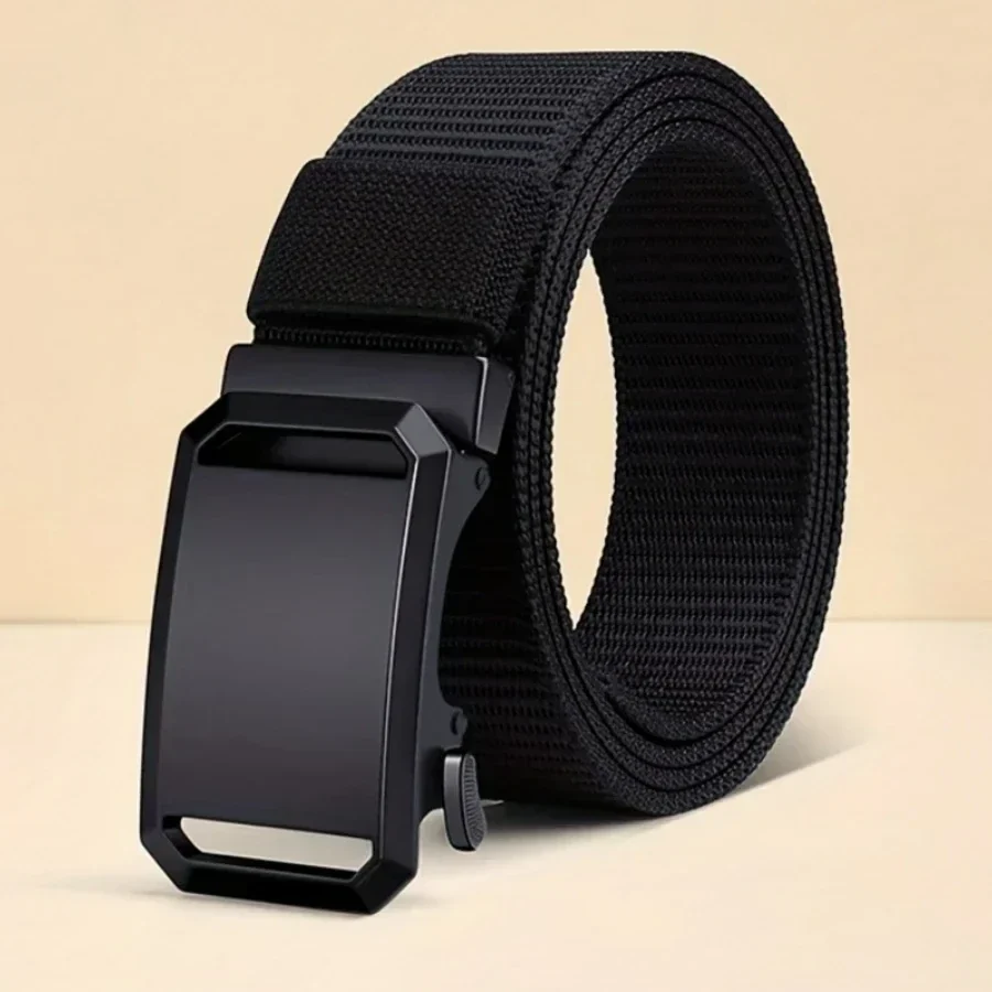 Canvas web belt with automatic slide buckle, adjustable to 130 cm — representative supplier photograph