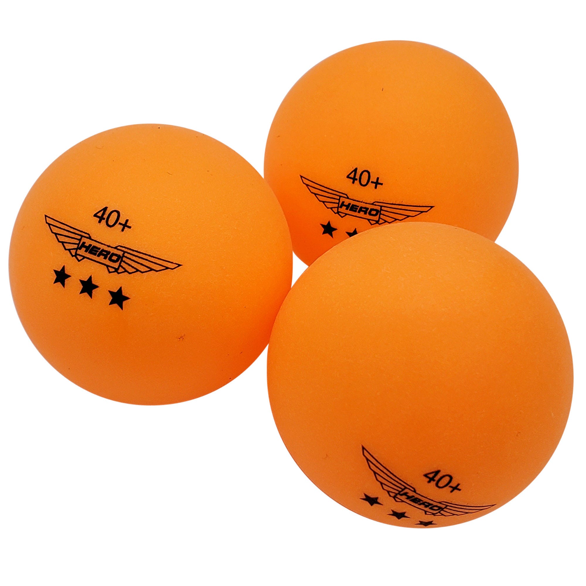 Hero 12 Pack White & Orange Table Tennis Balls (pack of 9)