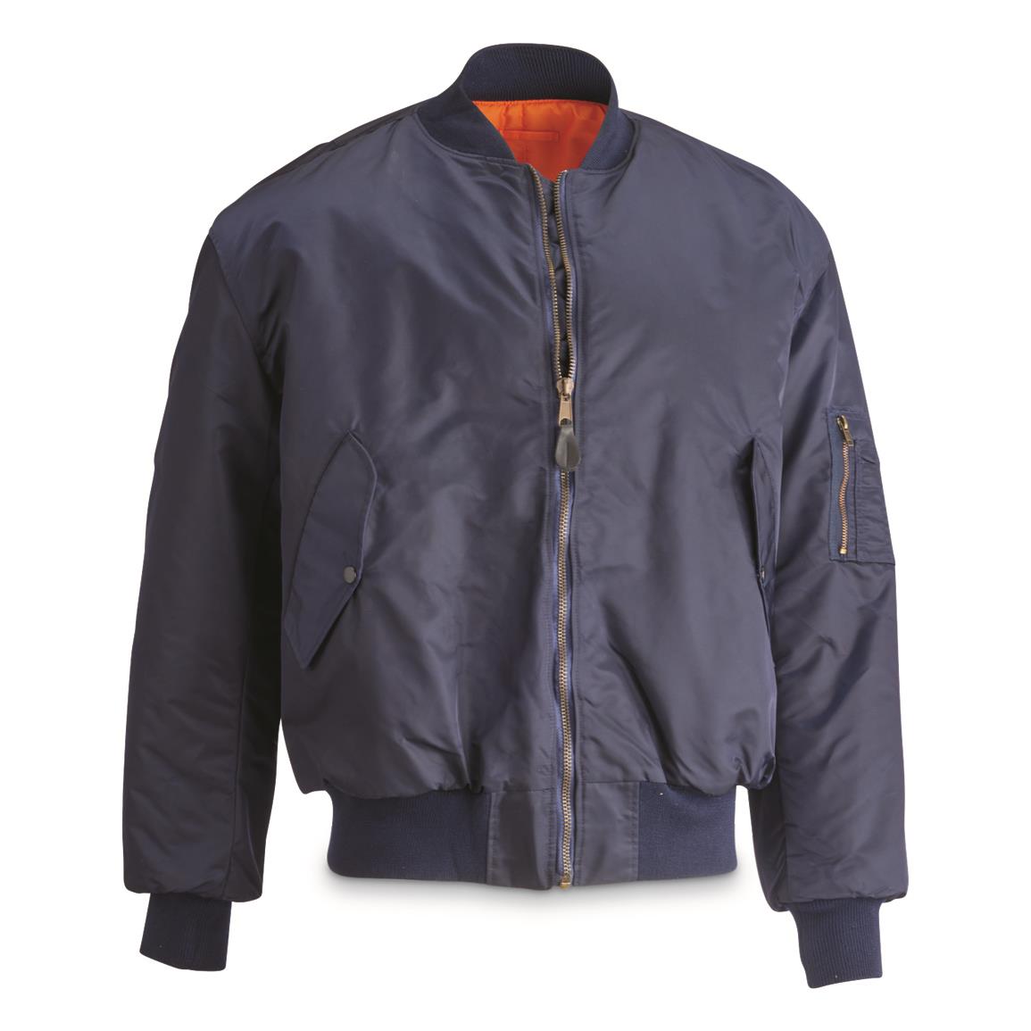 Greek Municipal Surplus MA-1 Flight Jacket, New — Blue / 3XL