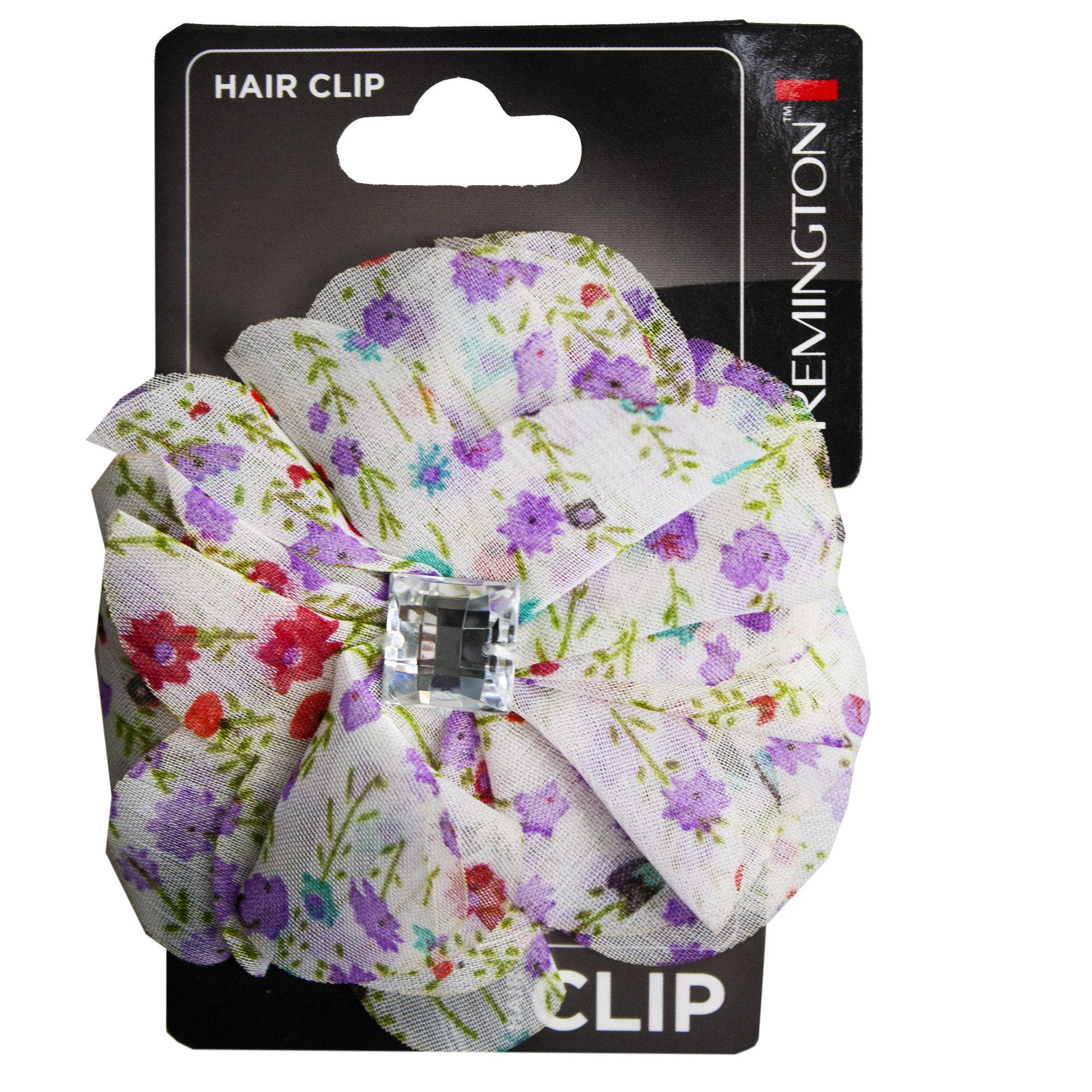 Bulk 57-Pack: Floral Print Salon Clip with Gems