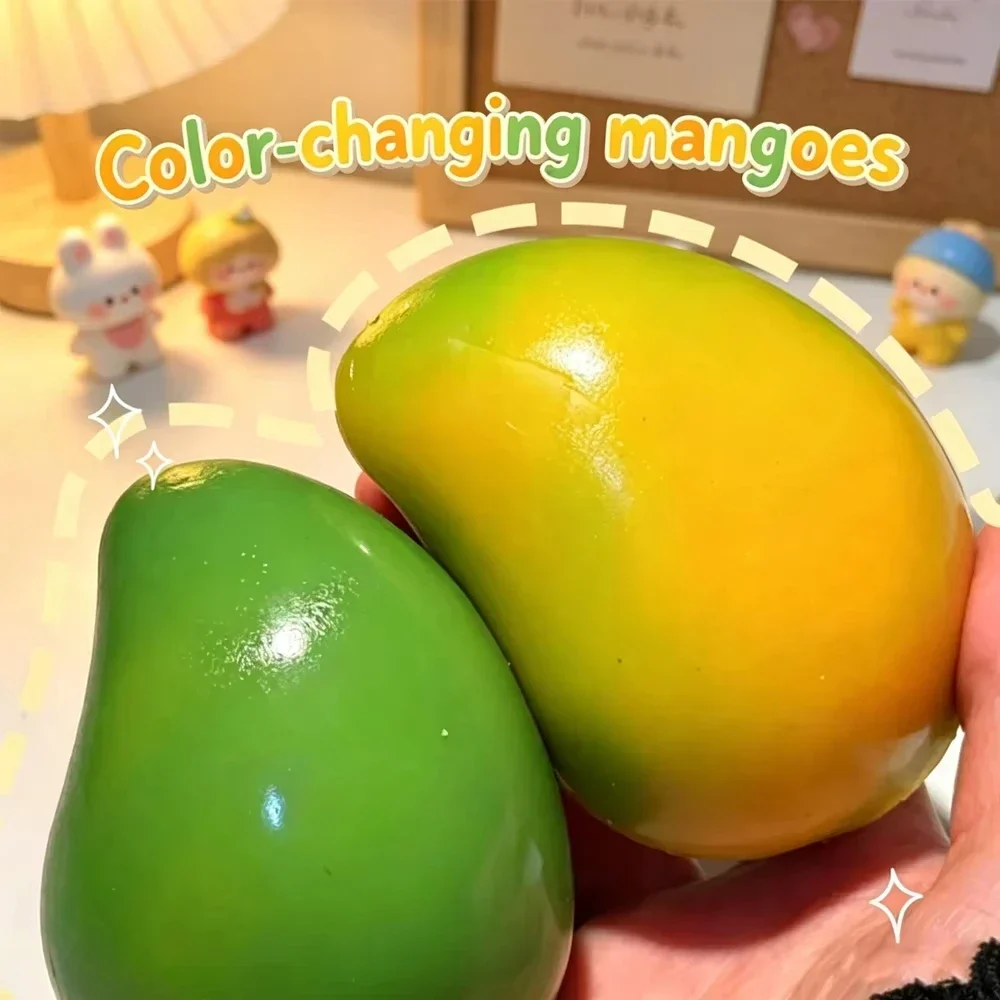 Colour-changing mango squeeze ball for adults — representative supplier photograph