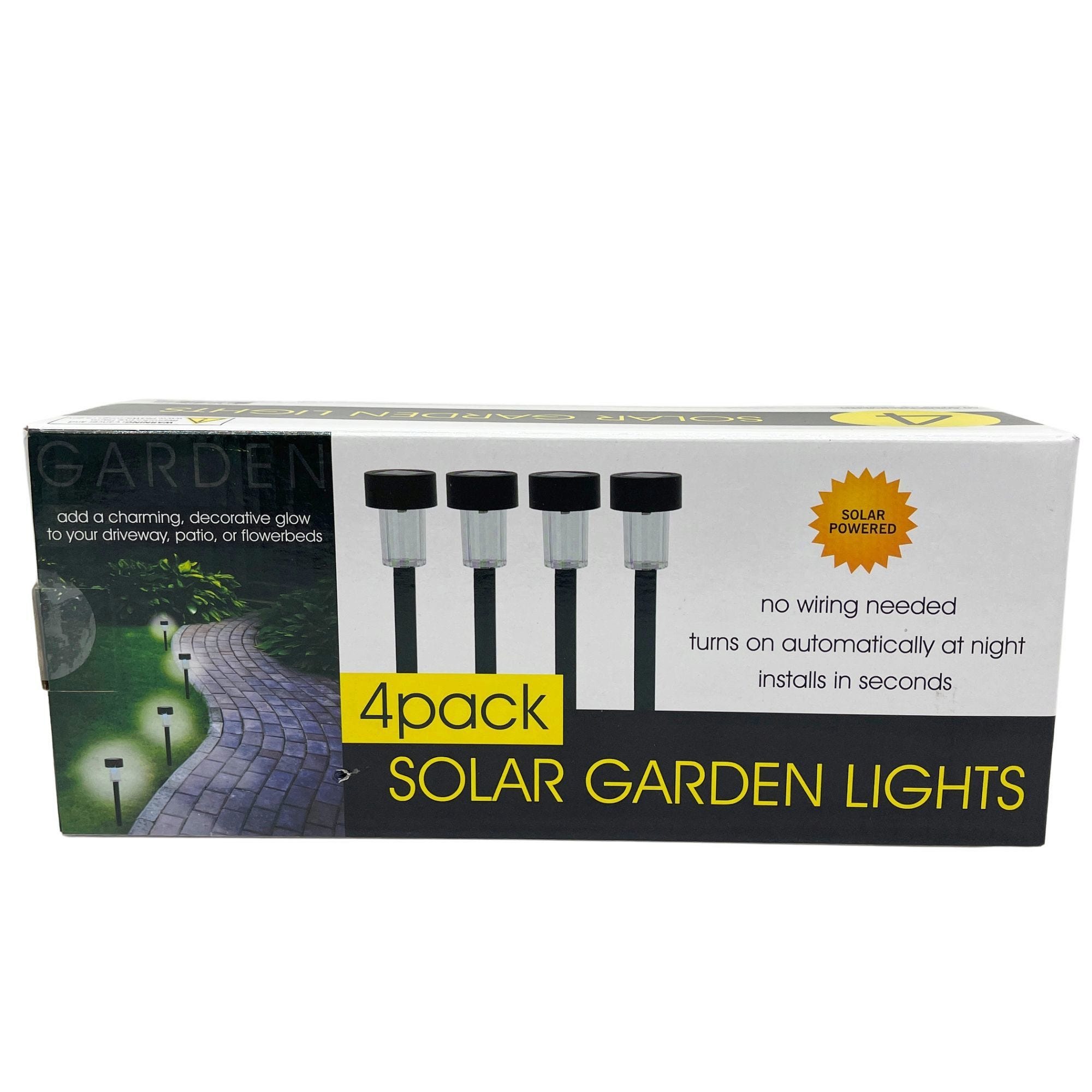 4 Piece Solar Powered Garden Lights Set (pack of 5)