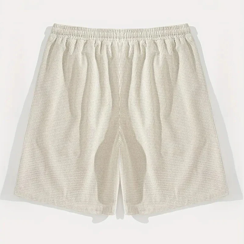 Men's textured casual shorts with drawstring waist, M to XXL — representative supplier photograph