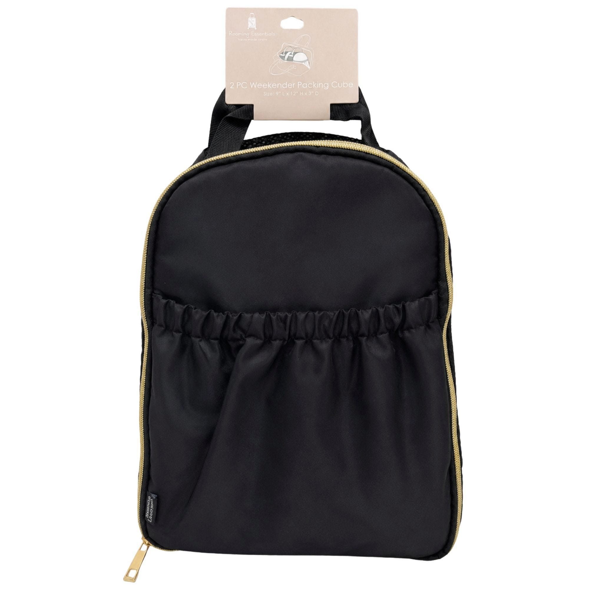 Roaming Essentials 2-Piece Weekender Packing Cube Set in Black (pack of 8)