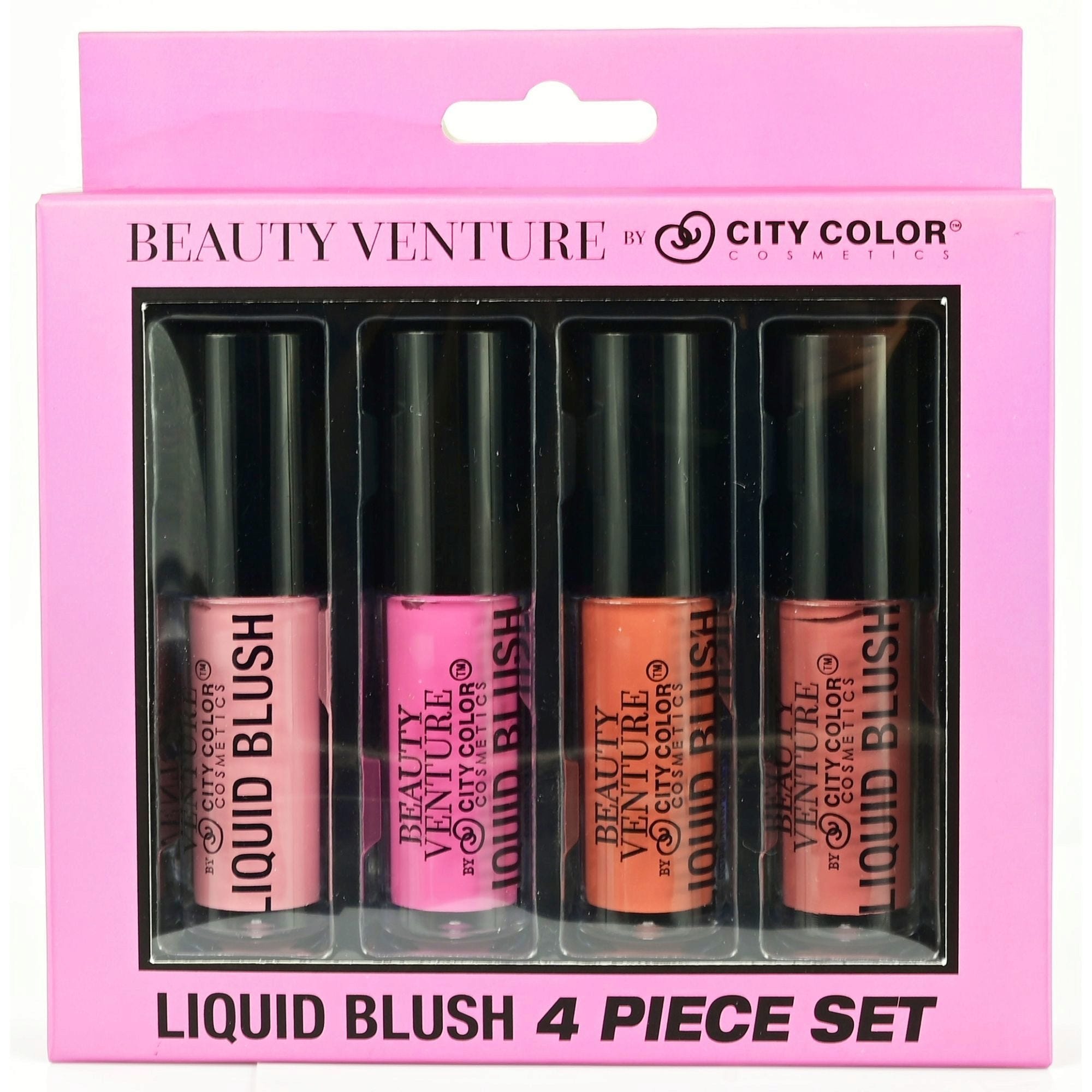 Bulk 14-Pack: Beauty Venture 4 Piece Liquid Blush Set in Bright Tones