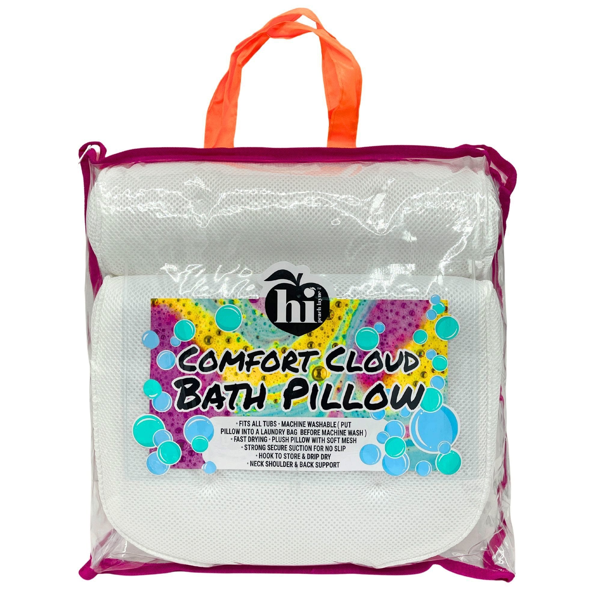 Hi Peach Layne Comfort Cloud Bath Pillow in White (pack of 6)