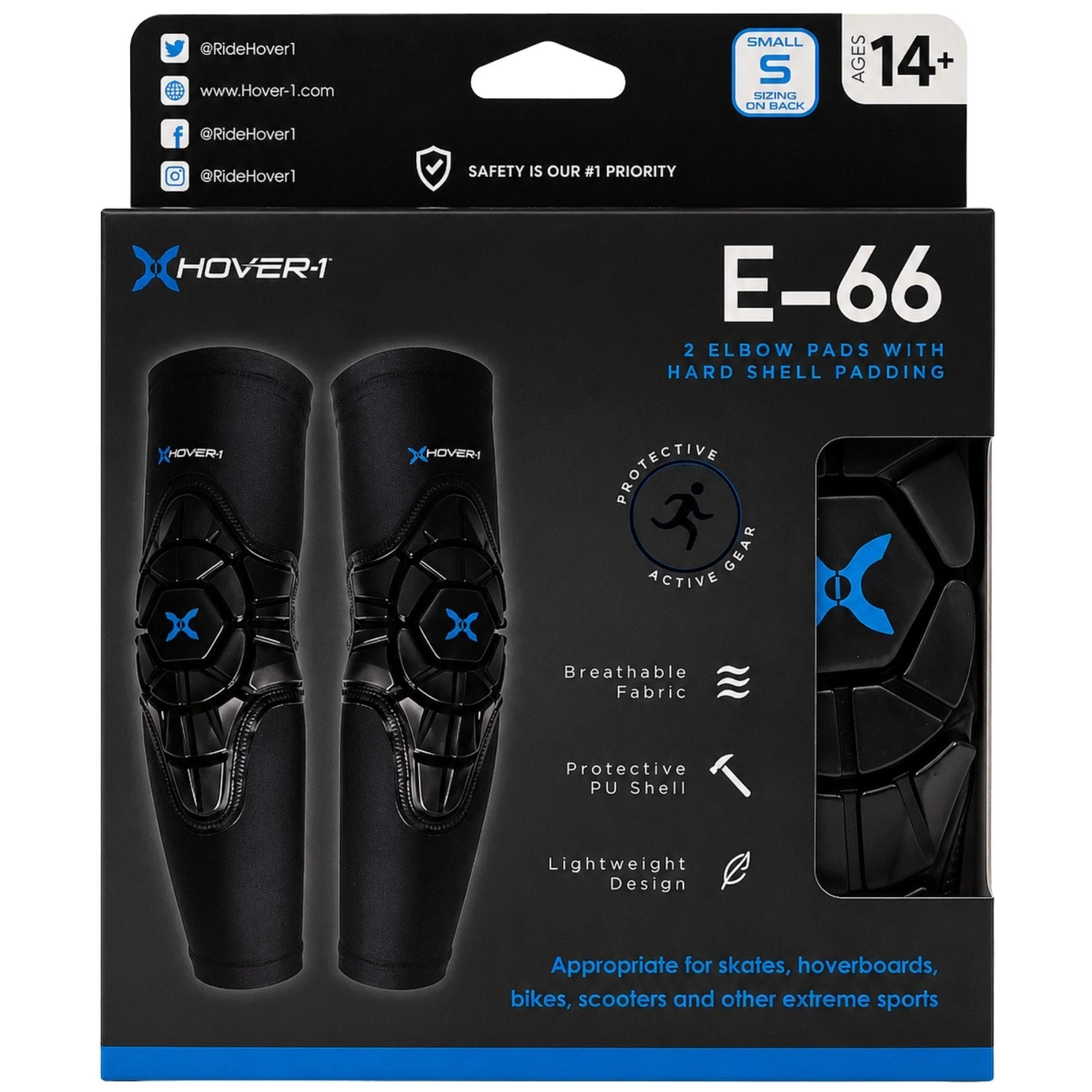 Hover-1 E-66 Hardshell Elbow Pads Size S (pack of 7)