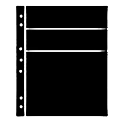 Hagner Stock Sheets 3 DIFF Row Black One Sided