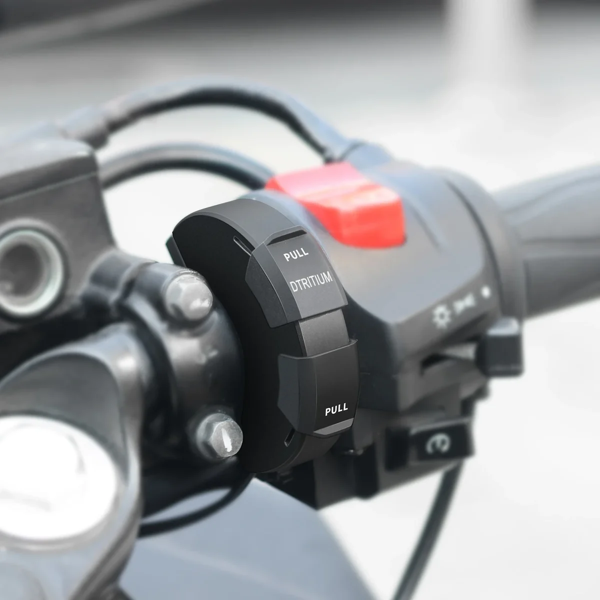 Handlebar USB-A and USB-C charger for motorcycles, 12 to 24 V, waterproof — representative supplier photograph