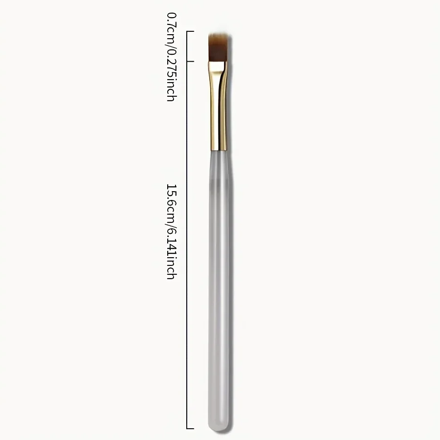 Angled soft-bristle nail art brushes with acrylic handle, 2 pack