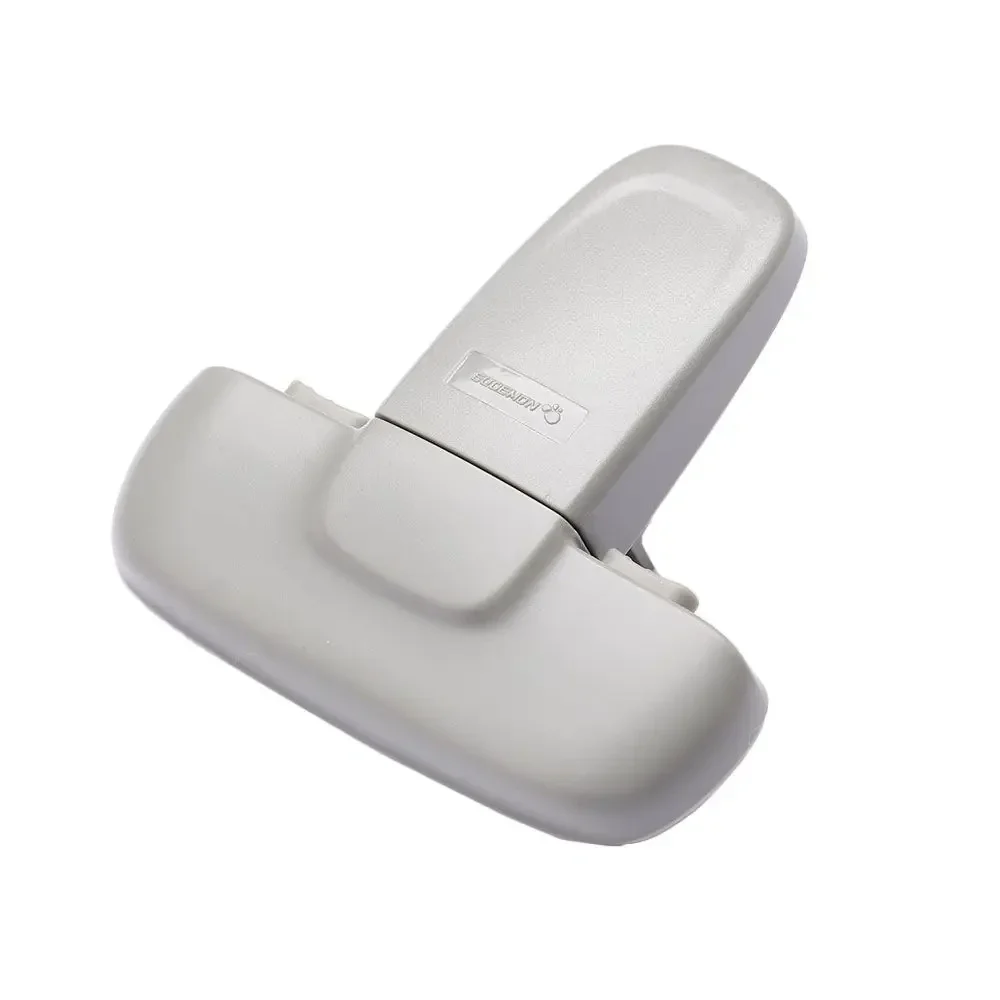 Adhesive refrigerator door latch, grey — representative supplier photograph