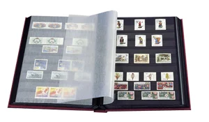 Premium Stock Books with 64 Black Pages and Clear Interleaves (Black) - LZS4/32NS