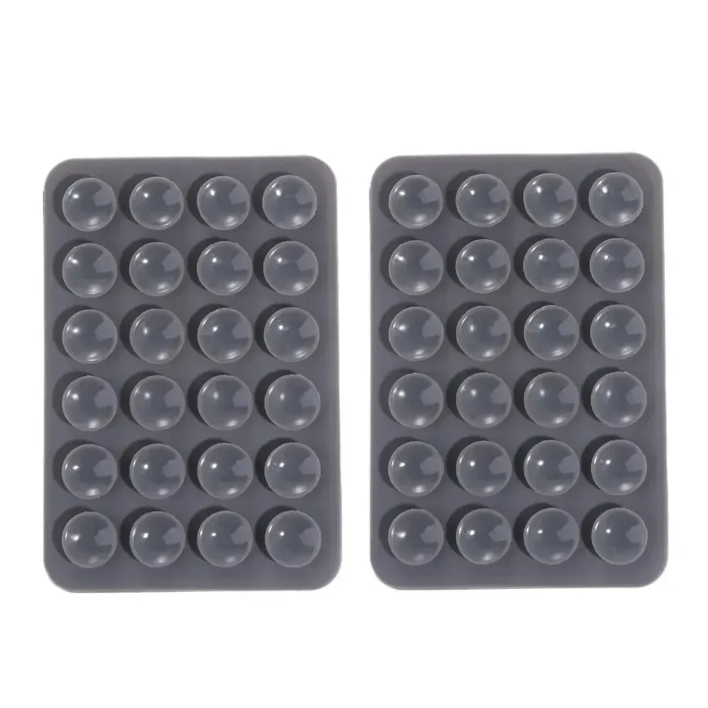 Stick-on silicone suction mats for phones, 24 cups, pack of 2 — representative supplier photograph