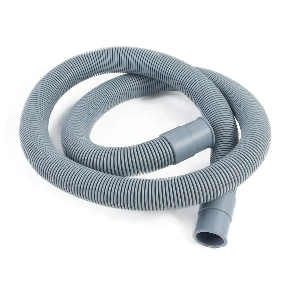 Washing machine drain hose with clamps, 1 m — representative supplier photograph