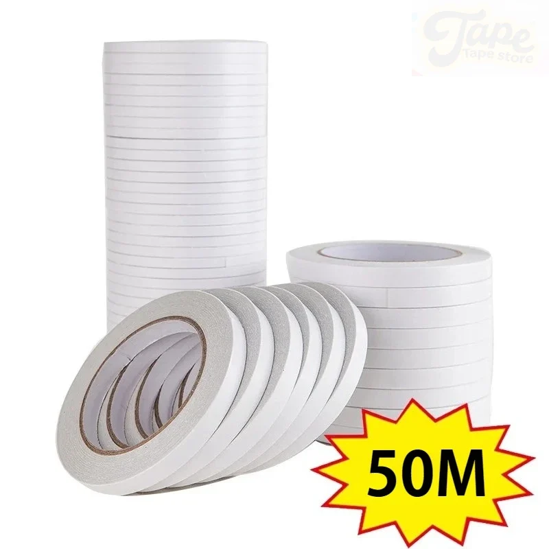 Ultra-thin double-sided adhesive tape, white — representative supplier photograph