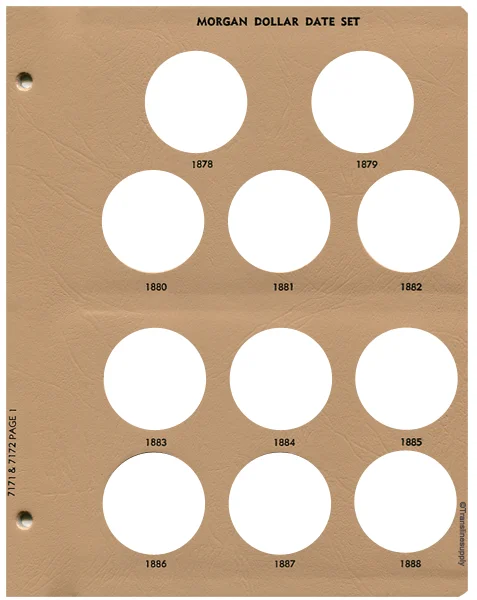 Morgan Dollars Replacement Page 1 — representative supplier photograph