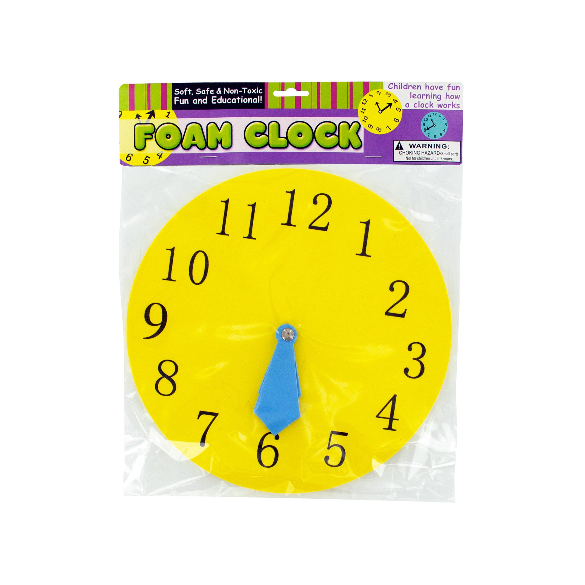 Bulk 24-Pack: Educational Foam Clock