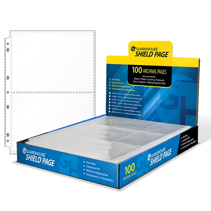Guardhouse Shield 2 Pocket (100 pack) Polypropylene Pages