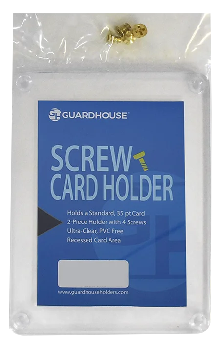 1 Trading Card 4 Screw Card Holder 35pt - Clear
