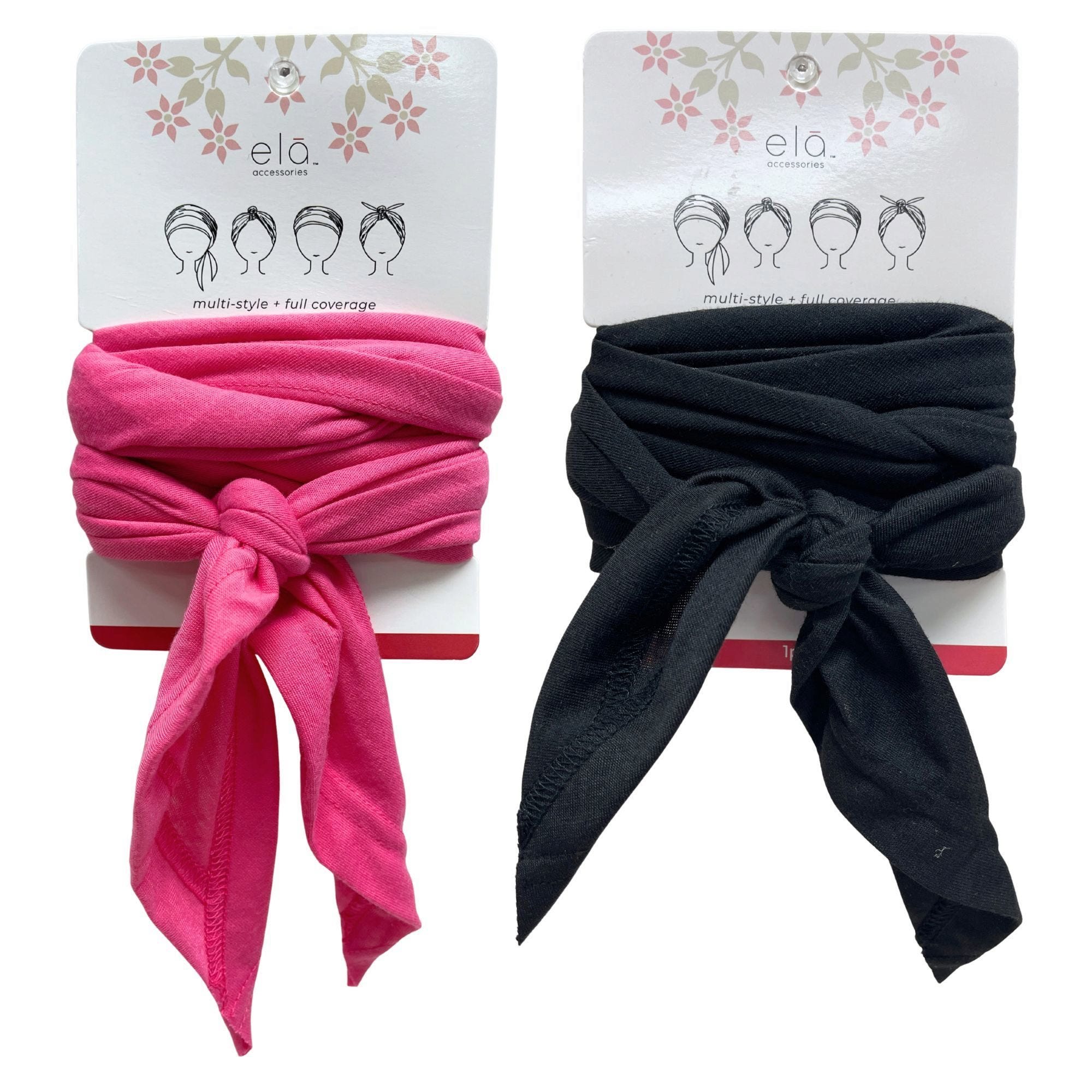 Bulk 30-Pack: Ela Full Covervage Headwrap in Assorted Colors and Designs