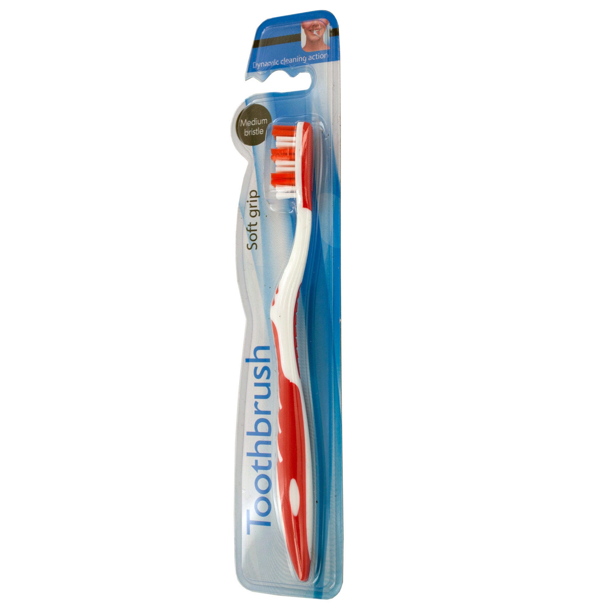 Bulk 48-Pack: Soft Grip Medium Bristle Toothbrush