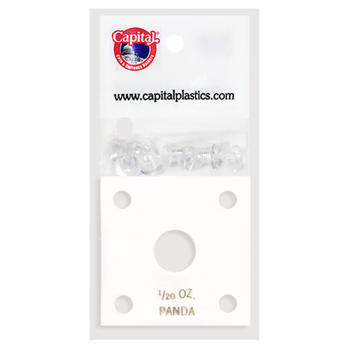 Capital Plastics 144 Coin Holder - 1/20 OZ PANDA (White)