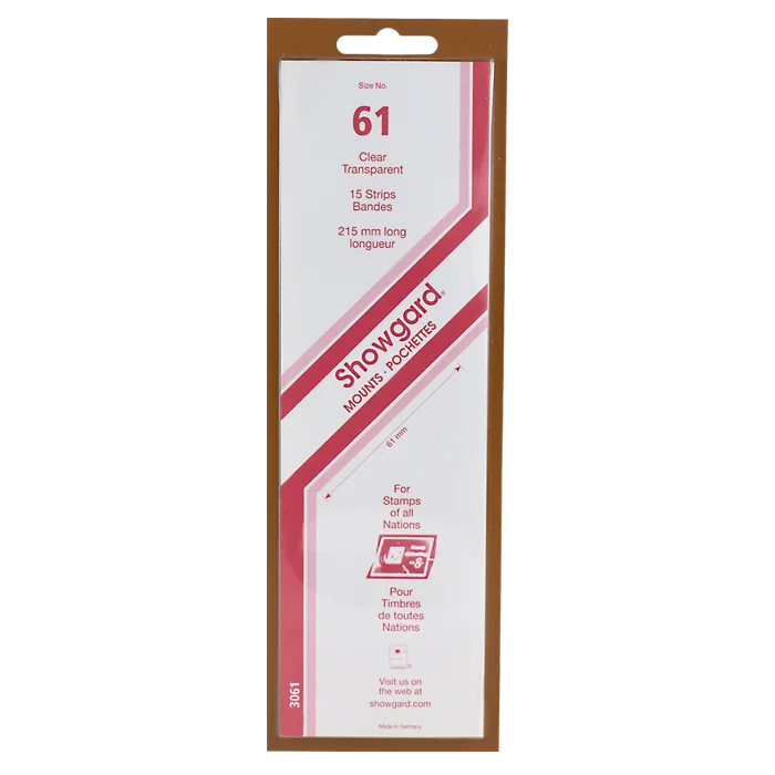 Showgard Mounts - 215mm Strips (Clear) - 61x215mm